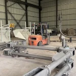 Horizontal pipe chain conveyor tube layout and drive assembly